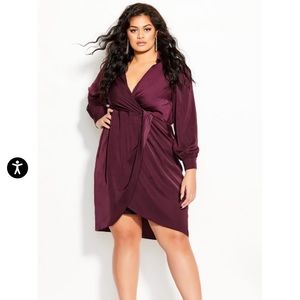 City Chic Plum Dress Size 12